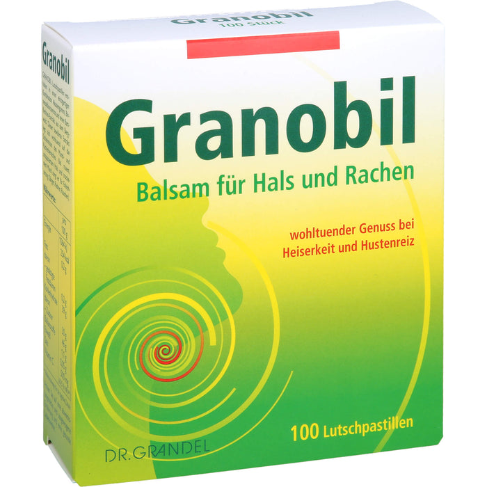 Granobil Lutschpastillen bei Heiserkeit und Hustenreiz, 100 pc Pastilles