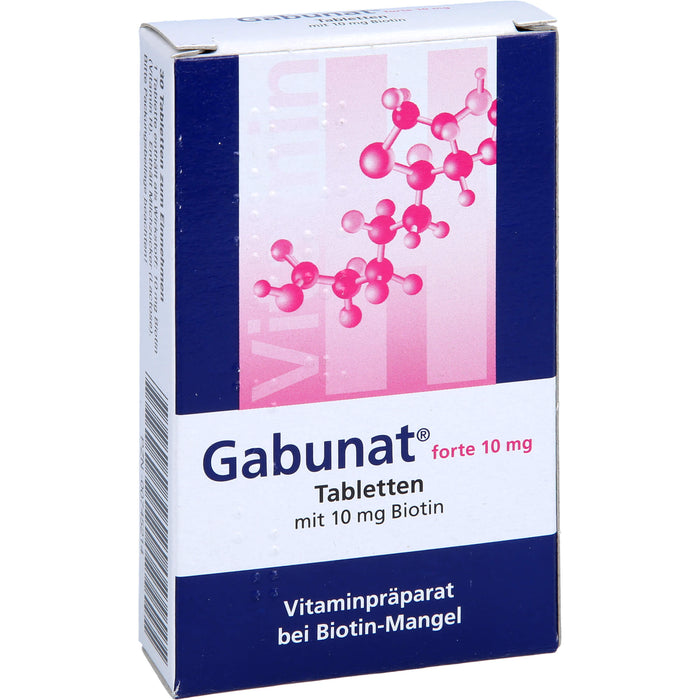 Gabunat forte 10 mg Tabletten mit Biotin bei Biotin-Mangel, 30 pcs. Tablets