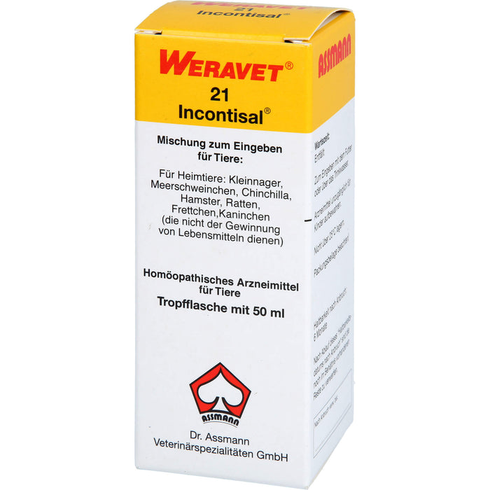 Weravet 21 Incontisal Mischung für Heimtiere, 50 ml Lösung