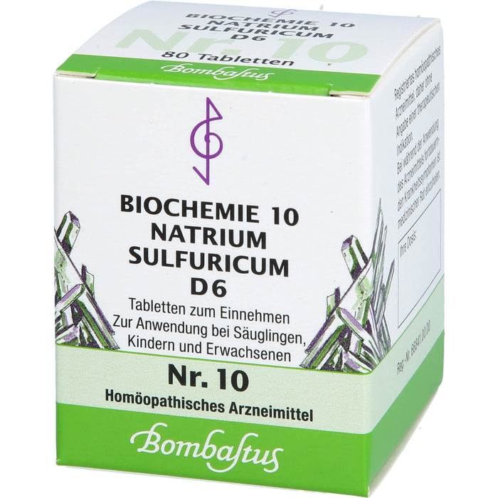 Biochemie 10 Natrium sulfuricum Bombastus D6 Tbl., 80 St TAB