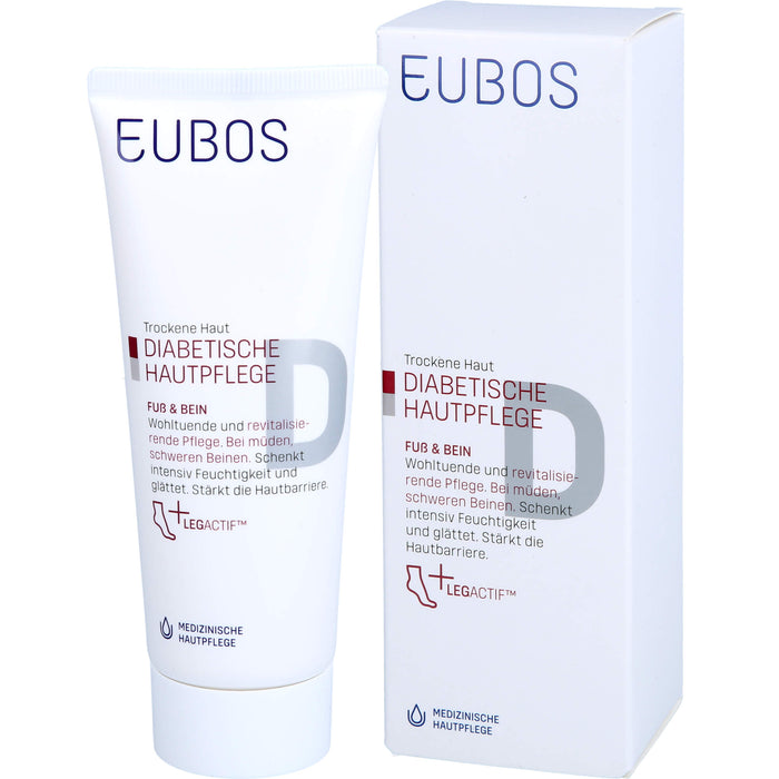 EUBOS Diabetische Haut Pflege Fuß + Bein, 100 ml Cream