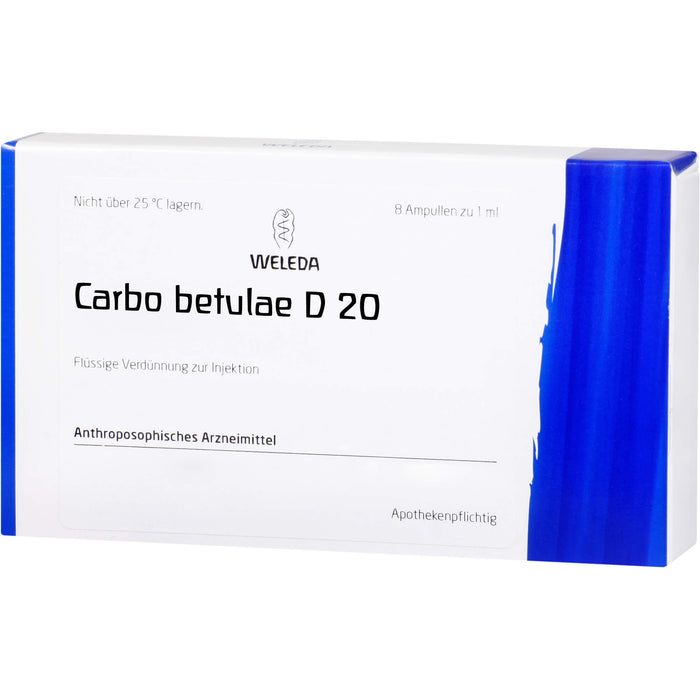 Carbo Betulae D20 Weleda Amp., 8X1 ml AMP
