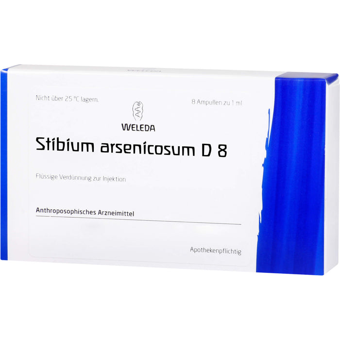 Stibium arsenicosum D8 Weleda Amp., 8X1 ml AMP