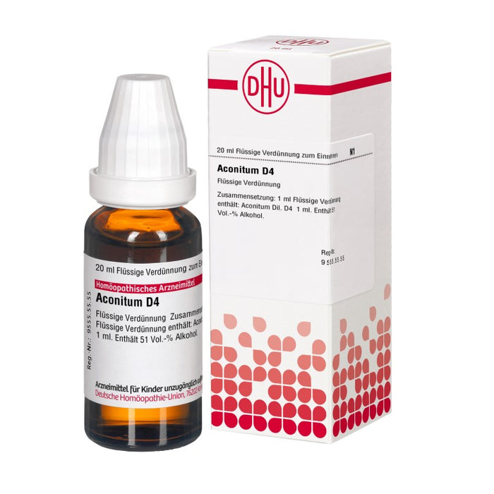 DHU Aconitum D4 Dilution, 20 ml Solution