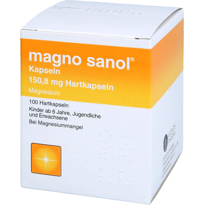 magno sanol Kapseln bei Magnesiummangel, 100 pc Capsules