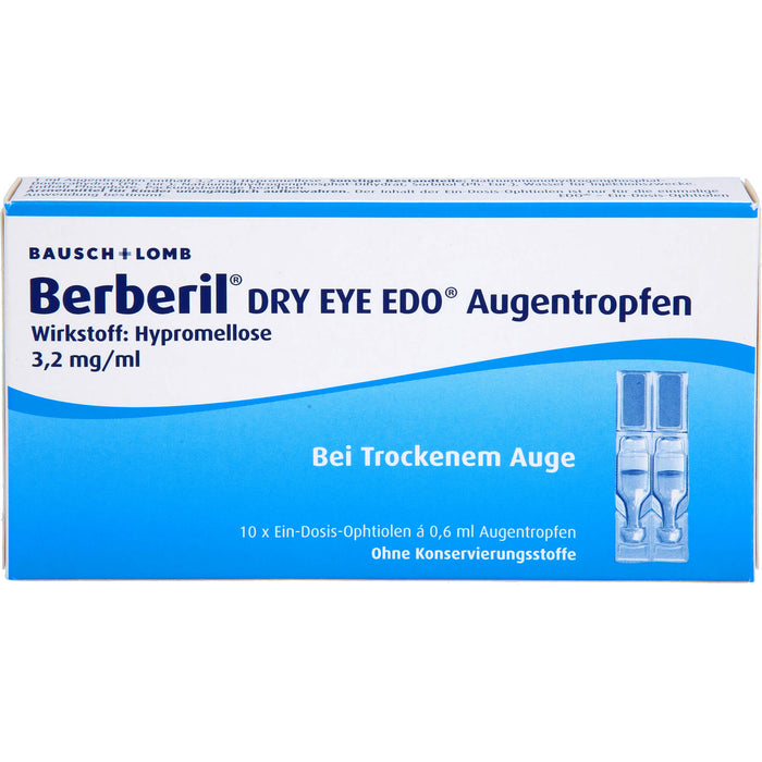 Berberil Dry Eye EDO Augentropfen bei trockenem Auge, 10 St. Einzeldosispipetten