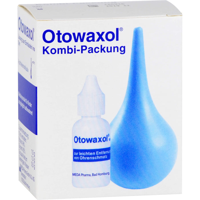 Otowaxol Kombi-Packung Lösung + Ohrenspritze gegen Ohrenschmalz, 10 ml Solution