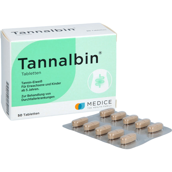 Tannalbin Tabletten 500 mg, 50 St. Tabletten