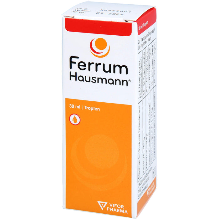 Ferrum Hausmann Tropfen zur Behandlung von Eisenmangel, 30 ml Solution