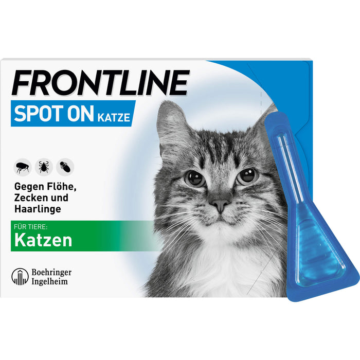 FRONTLINE Spot On Lösung für Katzen gegen Flöhe, Zecken und Haarlinge, 6 pcs. Ampoules