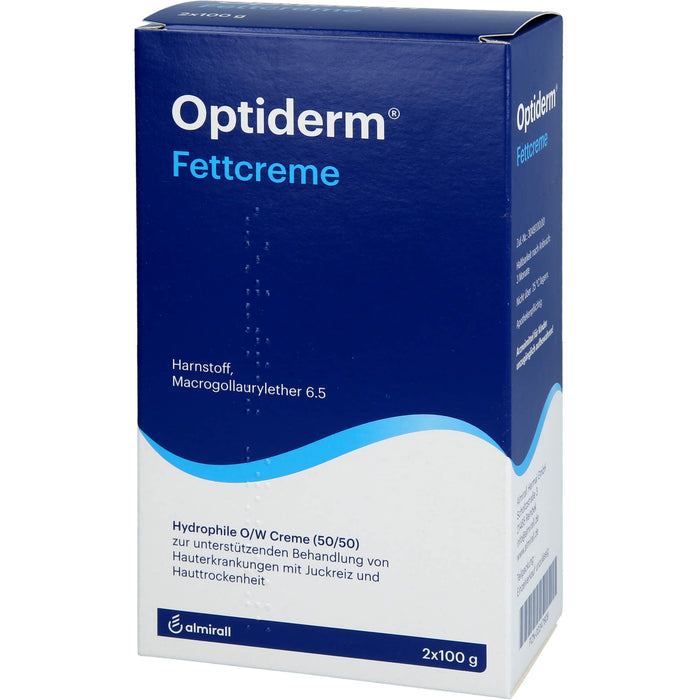 Optiderm Fettcreme bei Juckreiz und Hauttrockenheit, 200 g Cream