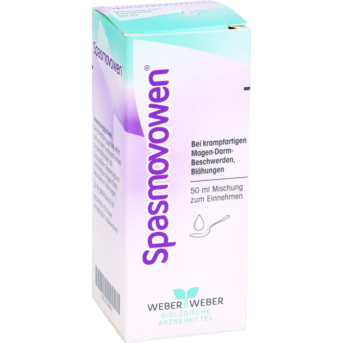 Spasmovowen Mischung bei krampfartigen Magen-Darm-Beschwerden, Blähungen, 50 ml Solution