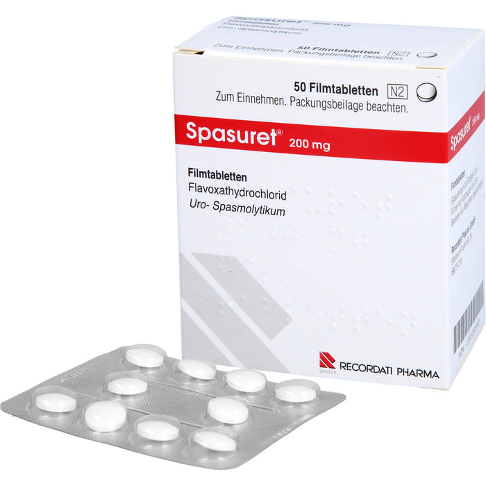 Spasuret 200 mg Filmtabletten zur symptomatischen Behandlung von häufigem Wasserlassen, 50 pcs. Tablets