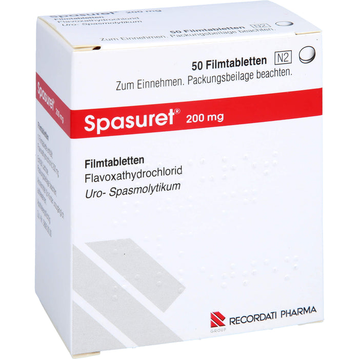 Spasuret 200 mg Filmtabletten zur symptomatischen Behandlung von häufigem Wasserlassen, 50 pcs. Tablets