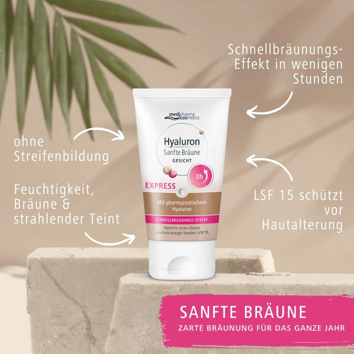 Medipharma Cosmetics Hyaluron Sanfte Bräune Gesicht, 30 ml Creme
