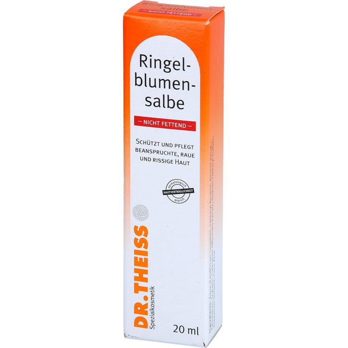 Dr.Theiss Ringelblumen Salbe nicht fettend schützt und pflegt beanspruchte, raue und rissige Haut, 20 ml Salbe