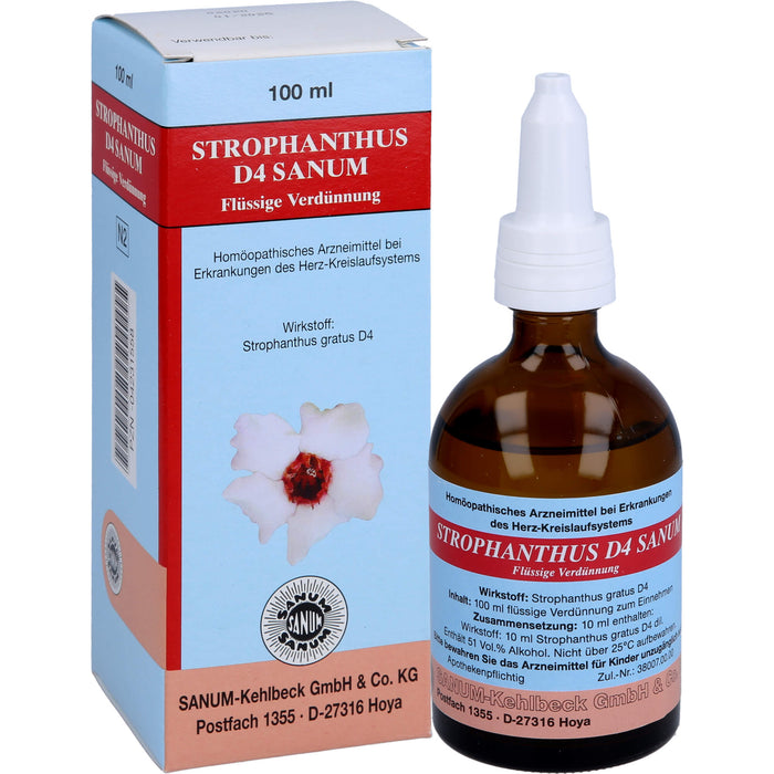 SANUM-KEHLBECK Strophanthus D4 Sanum flüssige Verdünnung bei Erkrankungen des Herz-Kreislaufsystems, 100 ml Lösung