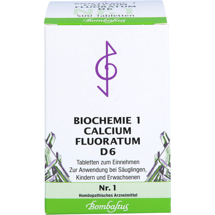 Biochemie 1 Calcium fluoratum Bombastus D6 Tbl., 500 St TAB