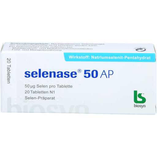 Selenase 50 AP Tabletten bei nachgewiesenem Selenmangel, 20 St. Tabletten