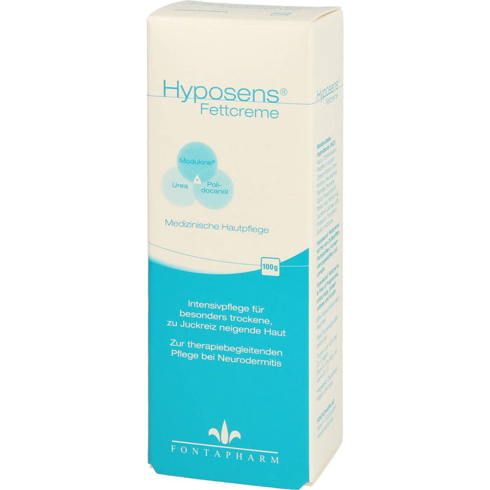 Hyposens Fettcreme für die trockene und zu Juckreiz neigende Haut, 100 g Crème