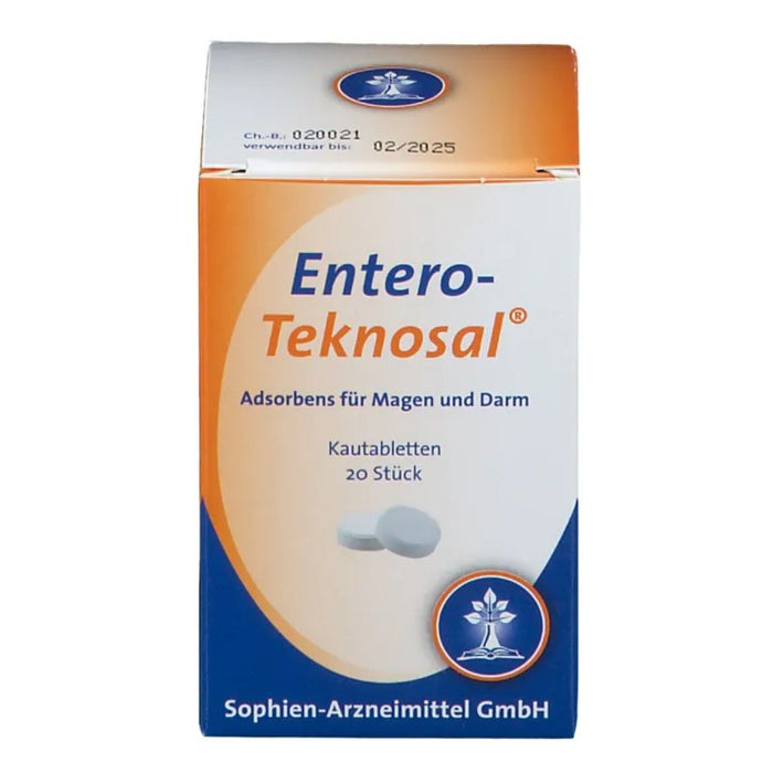 Entero-Teknosal Kautabletten Adsorbens für Magen und Darm, 20 pcs. Tablets