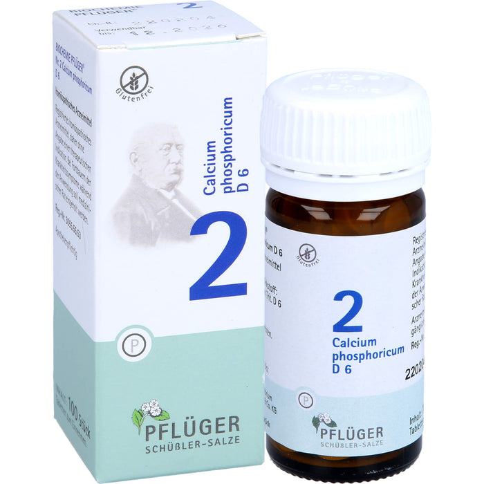 Pflüger Biochemie Nr.2 Calcium phosphoricum D6 Tabletten, 100 pc Tablettes