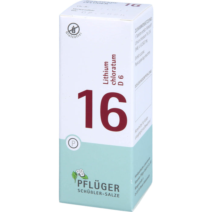 Pflüger Biochemie Nr.16 Lithium chloratum D6 Tabletten, 100 pc Tablettes