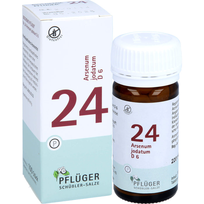 Pflüger Biochemie Nr.24 Arsenum jodatum D6 Tabletten, 100 pc Tablettes