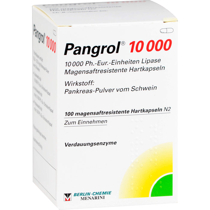 Pangrol 10 000 Lipase Hartkapseln mit Verdauungsenzymen, 100 St. Kapseln