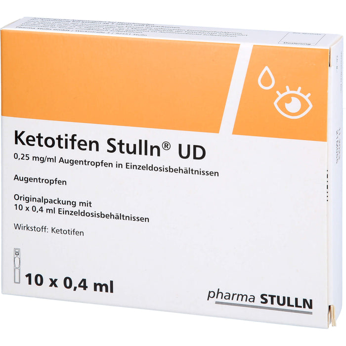 Ketotifen Stulln UD Augentropfen bei allergischer Konjunktivitis, 10 pcs. Single-dose pipettes