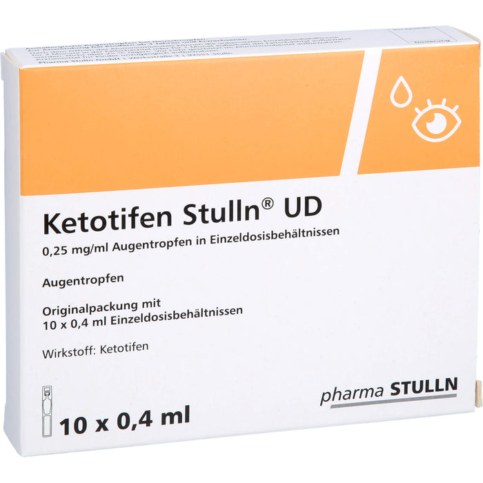 Ketotifen Stulln UD Augentropfen bei allergischer Konjunktivitis, 10 pcs. Single-dose pipettes