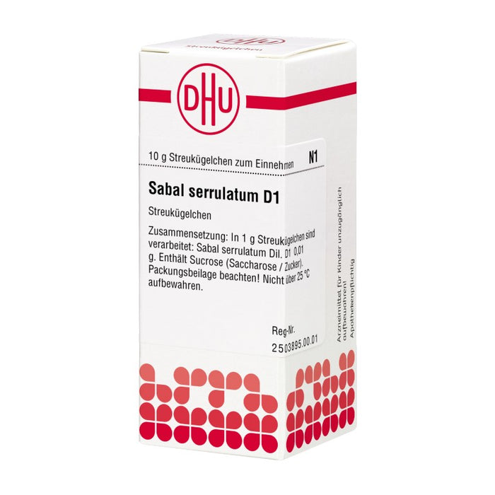 Sabal serrulatum D1 DHU Globuli, 10 g Globules