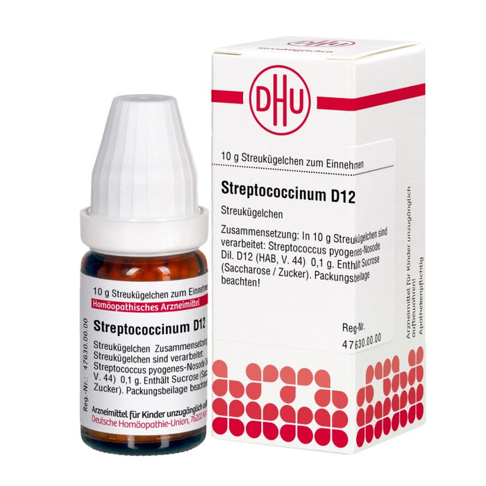 Streptococcinum D12 DHU Globuli, 10 g Globules
