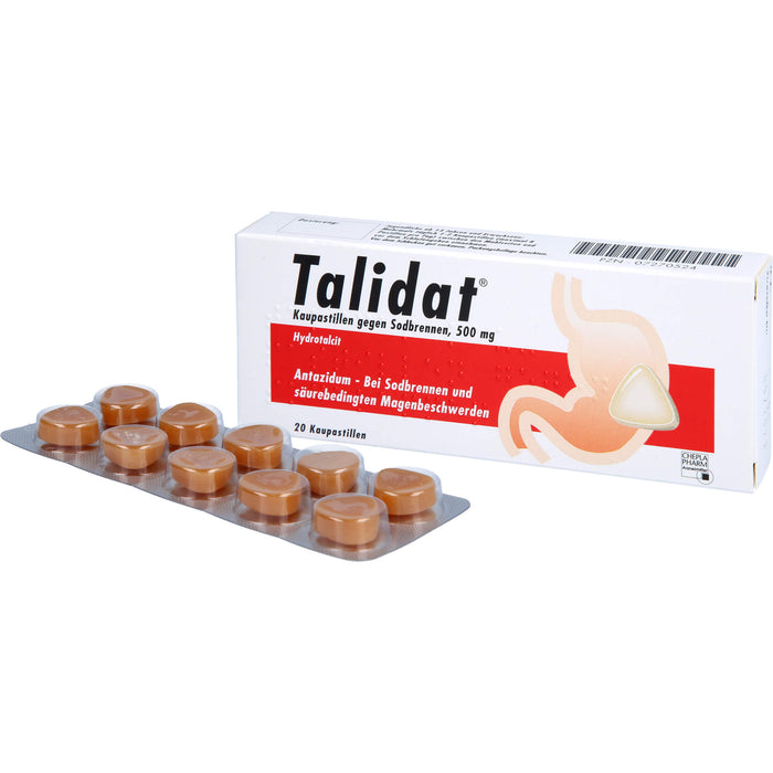 Talidat 500 mg Kaupastillen gegen Sodbrennen, 20 pcs. Pastilles