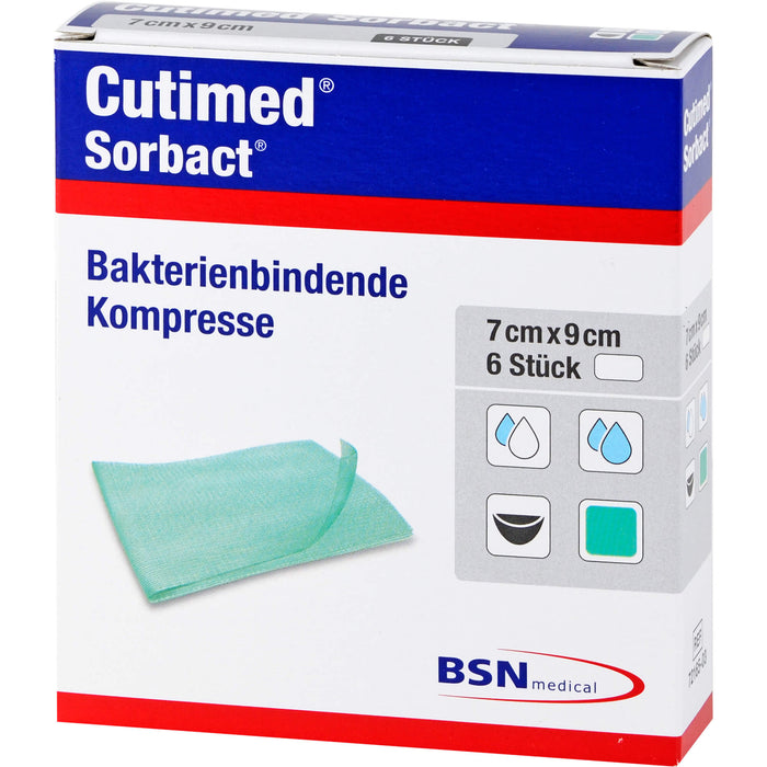 Cutimed Sorbact Kompressen 7 x 9 cm, 5 pcs. Compresses