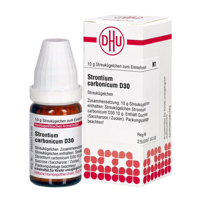Strontium carbonicum D30 DHU Globuli, 10 g Globules
