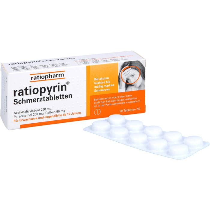 ratiopyrin  Schmerztabletten, 20 pcs. Tablets