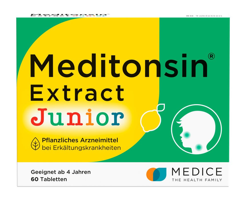 Meditonsin Extract Junior pflanzliche Tabletten bei Erkältungskrankheiten, 60 St. Tabletten