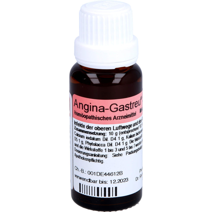 Dr.Reckeweg Angina-Gastreu S R1 Mischung bei Infekten der oberen Luftwege und des Rachenraumes, 22 ml Mixture