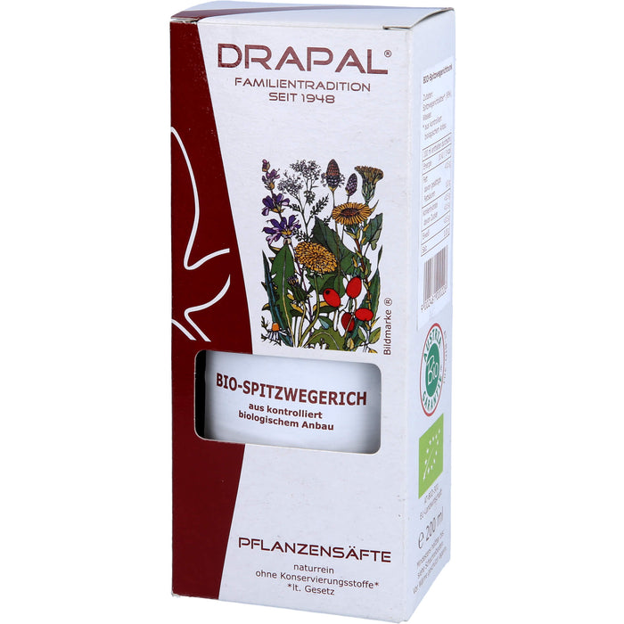 Spitzwegerichblätter Bio Pflanzensaft Drapal, 200 ml SAF