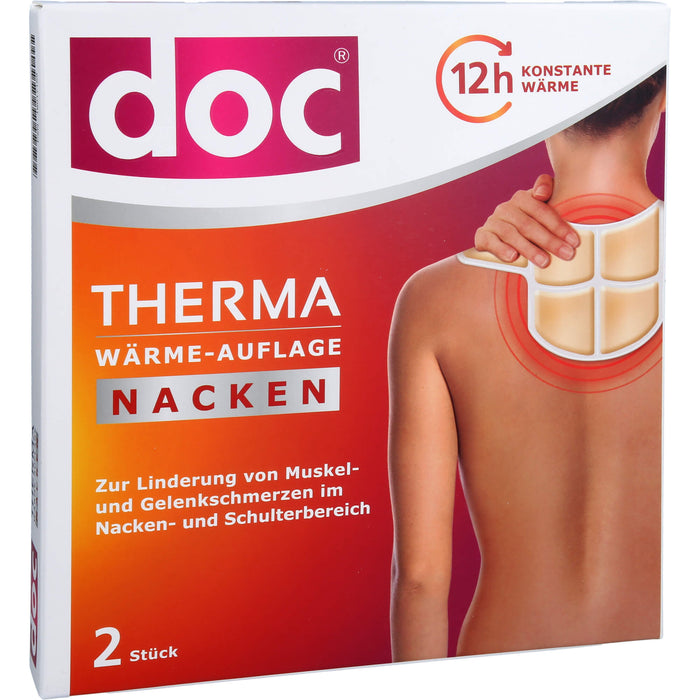 Doc Therma Wärme-Auflage Nacken zur Linderung von Muskel und Gelenksschmerzen, 2 pc Coussin chauffant