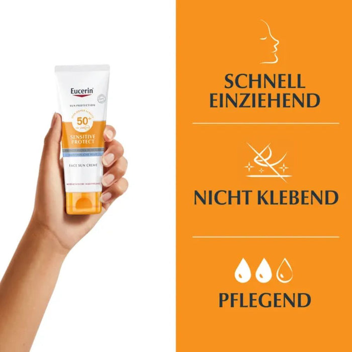 Eucerin Sensitive Protect Face Sun Creme LSF 50+, 50 ml Crème