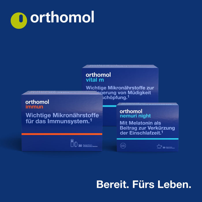 Orthomol Vital f - Mikronährstoffe für Frauen - bei Müdigkeit und Erschöpfung - mit B-Vitaminen, Omega-3-Fettsäuren und Magnesium - Trinkampullen/Kapseln, 30 St. Tagesportionen