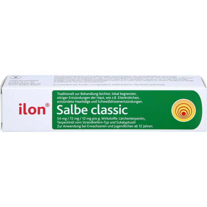 ilon Salbe classic bei leichten eitrigen Entzündungen der Haut, 25 g Salbe