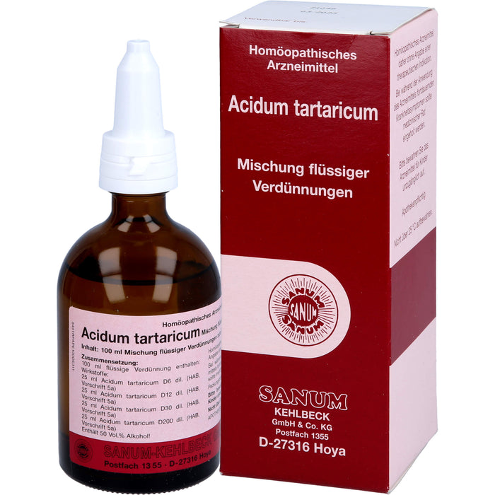 SANUM-KEHLBECK Acidum tartaricum Mischung, 100 ml Solution