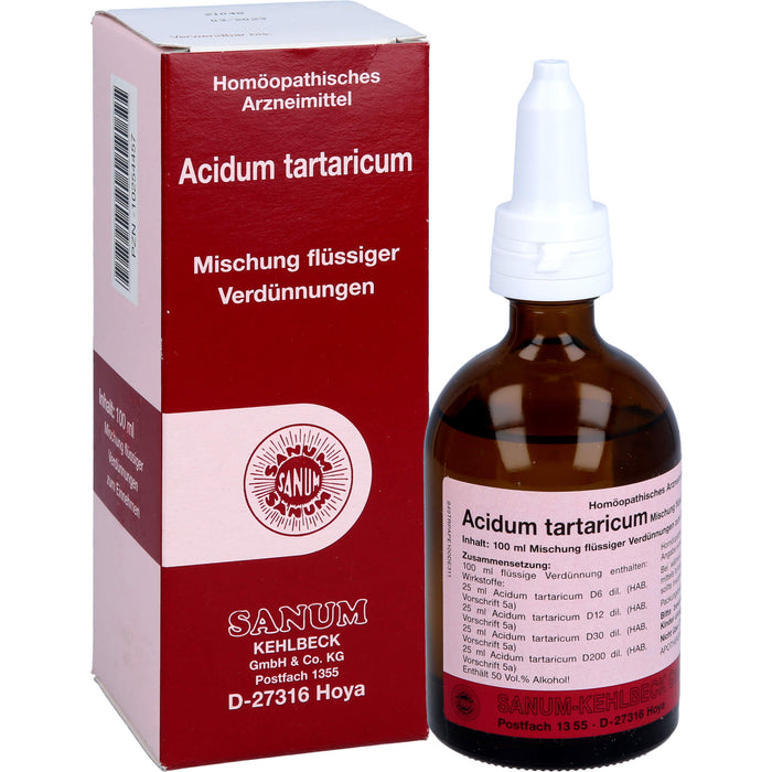 SANUM-KEHLBECK Acidum tartaricum Mischung, 100 ml Solution