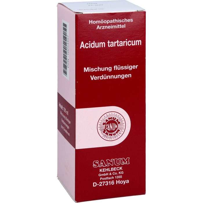 SANUM-KEHLBECK Acidum tartaricum Mischung, 100 ml Solution