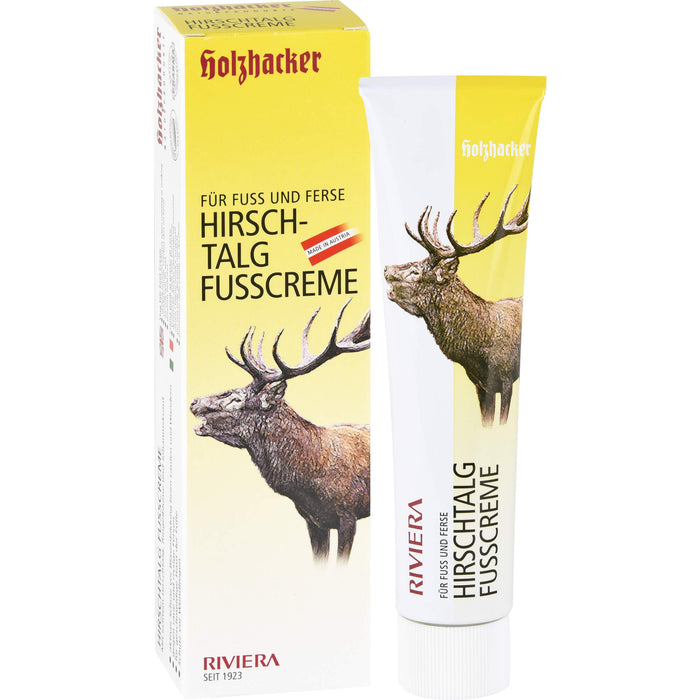 RIVIERA Hirschtalg Fusscreme parabenfrei für Fuß und Ferse, 75 ml Cream