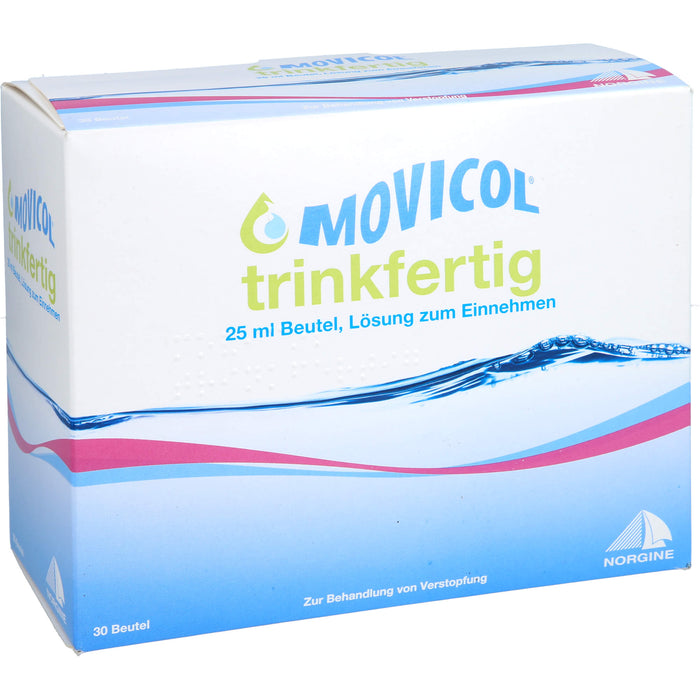 Movicol trinkfertige Beutel zur schonenden, zuverlässigen Behandlung von akuter und chronischer Verstopfung, 30 pcs. Ampoules