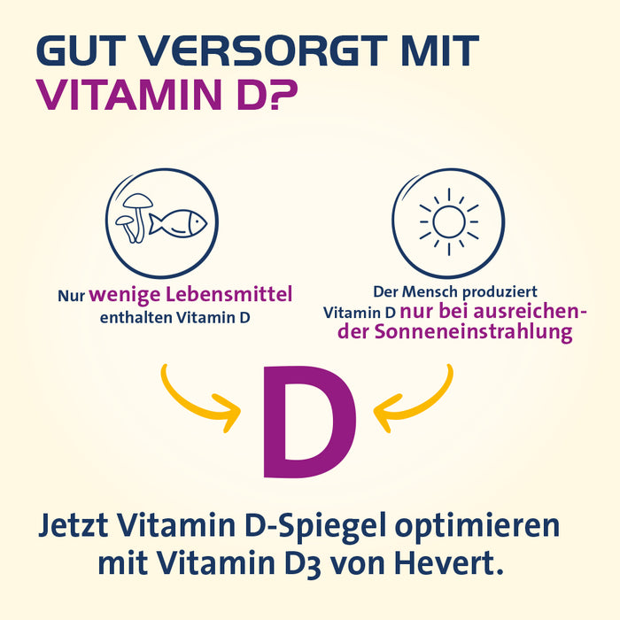 Vitamin D3 Hevert 2000 IE Tabletten, 120 pc Tablettes